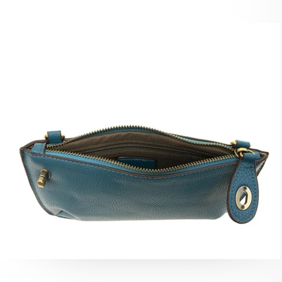 Joy Mini Crossbody Peacock Wristlet Removable Straps Vegan Leather NWOT - Picture 3 of 15